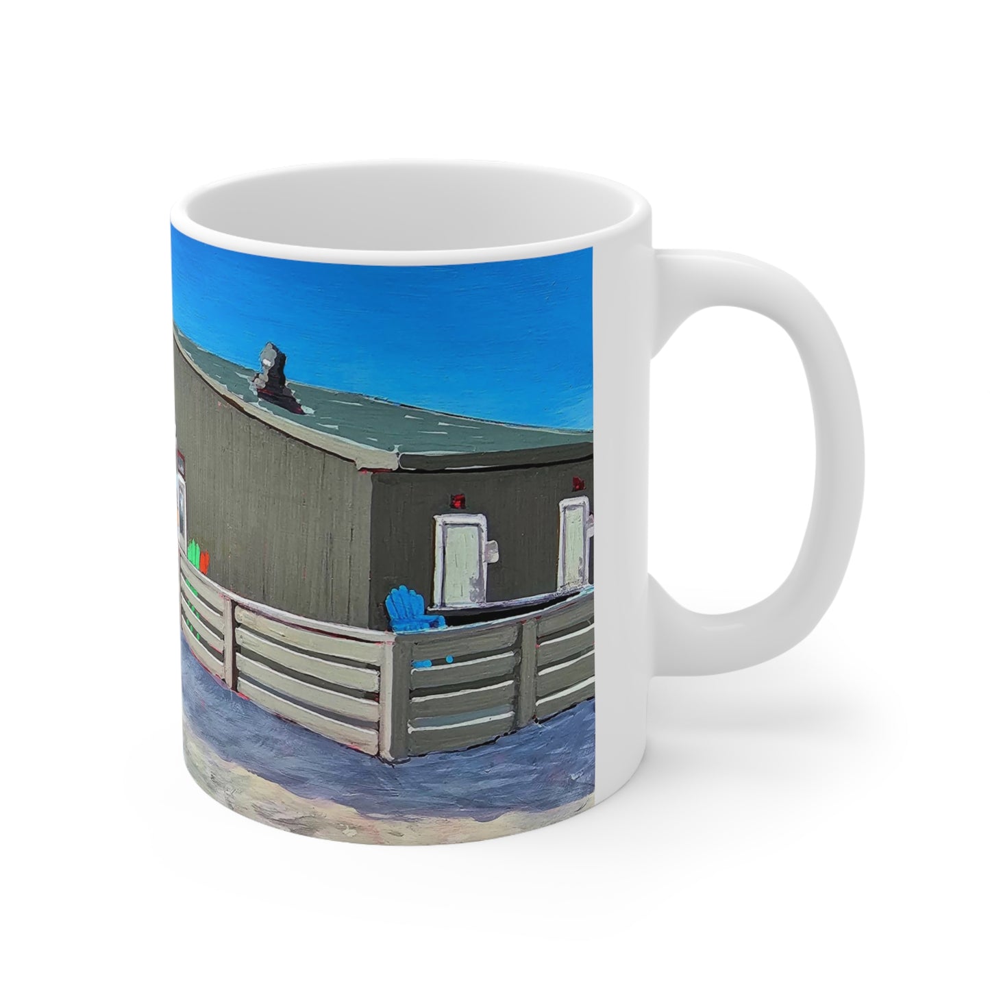 Nags Head Pier Ceramic Mug 11oz