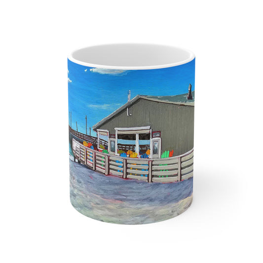 Nags Head Pier Ceramic Mug 11oz