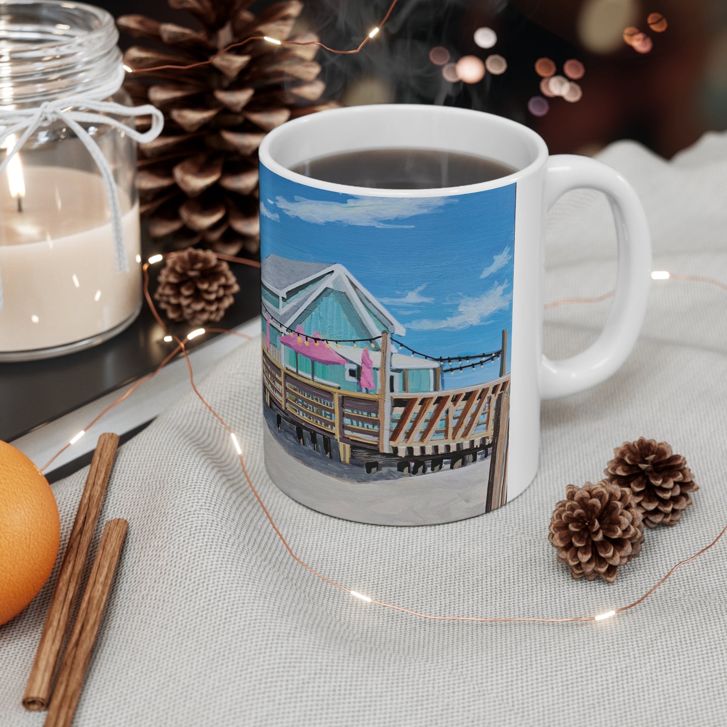 Fishheads Pier Ceramic Mug 11oz