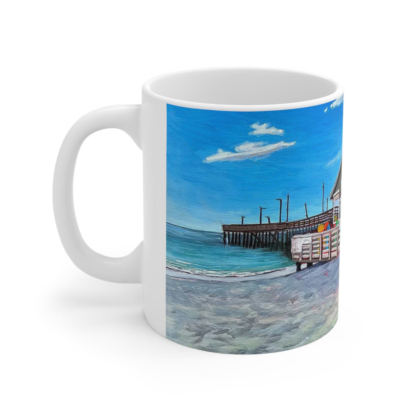 Nags Head Pier Ceramic Mug 11oz