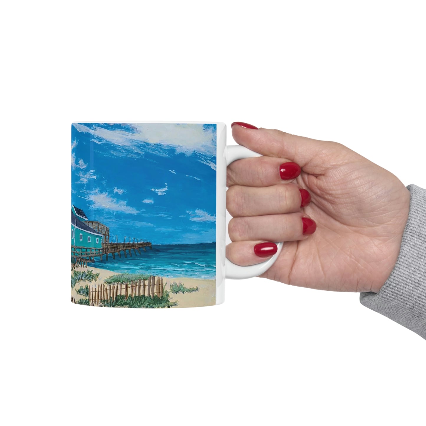 Avalon Pier Ceramic Mug