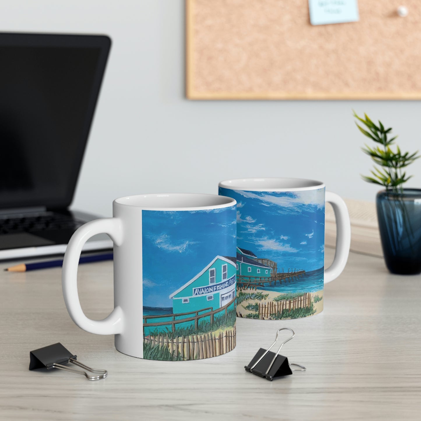 Avalon Pier Ceramic Mug