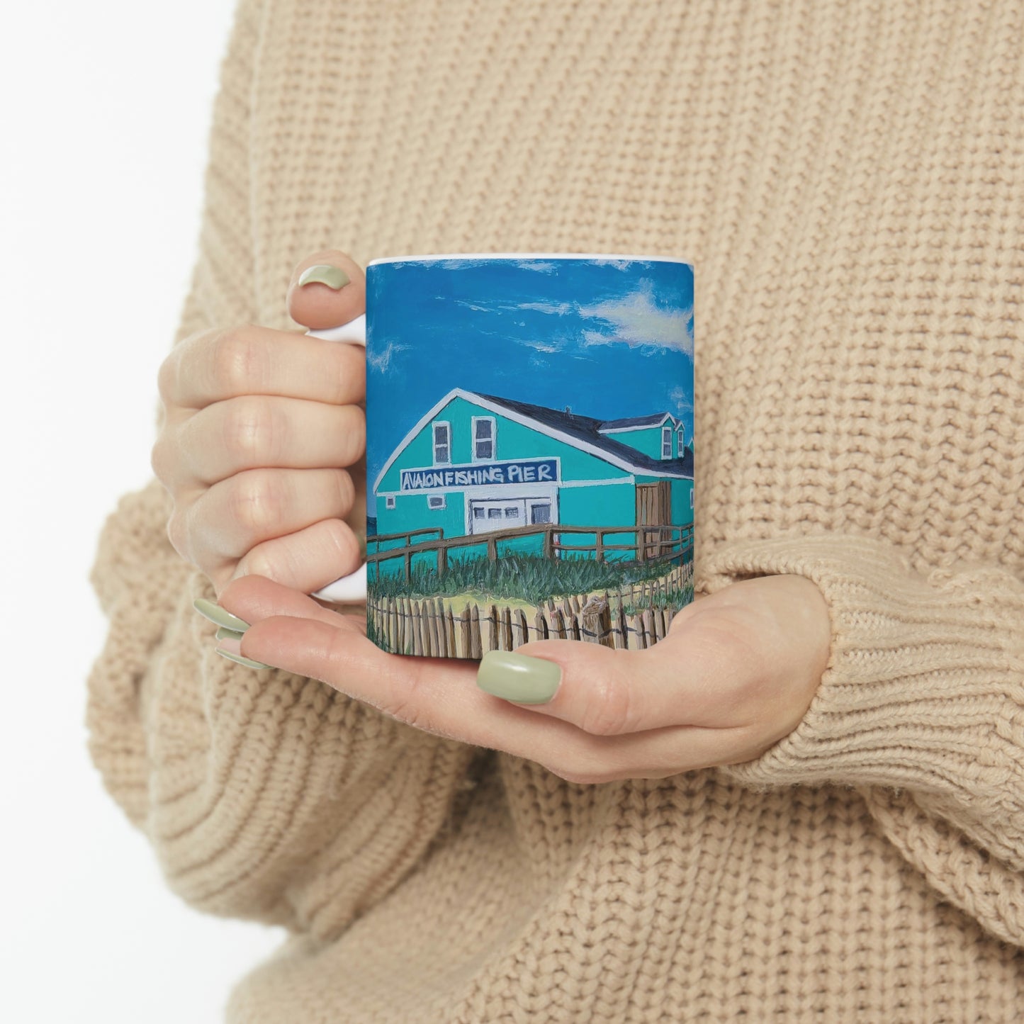 Avalon Pier Ceramic Mug