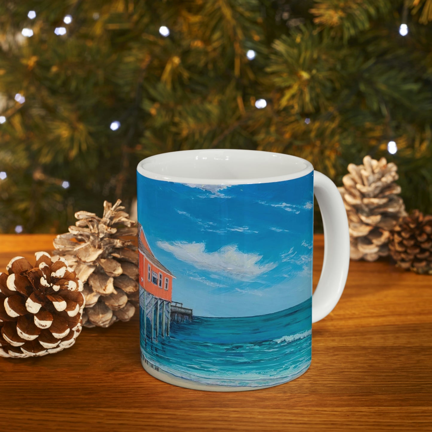 Rodanthe Pier Ceramic Mug