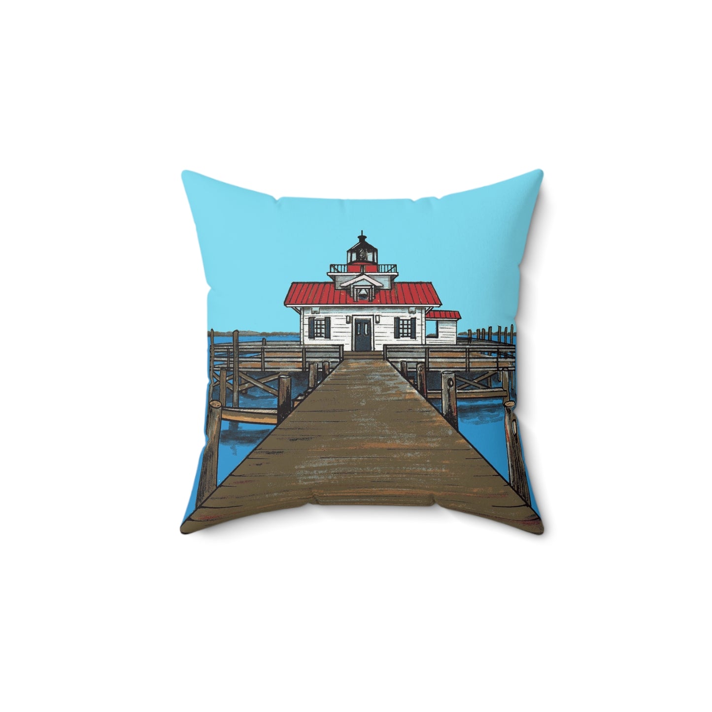 Roanoke Marshes Faux Suede Pillow
