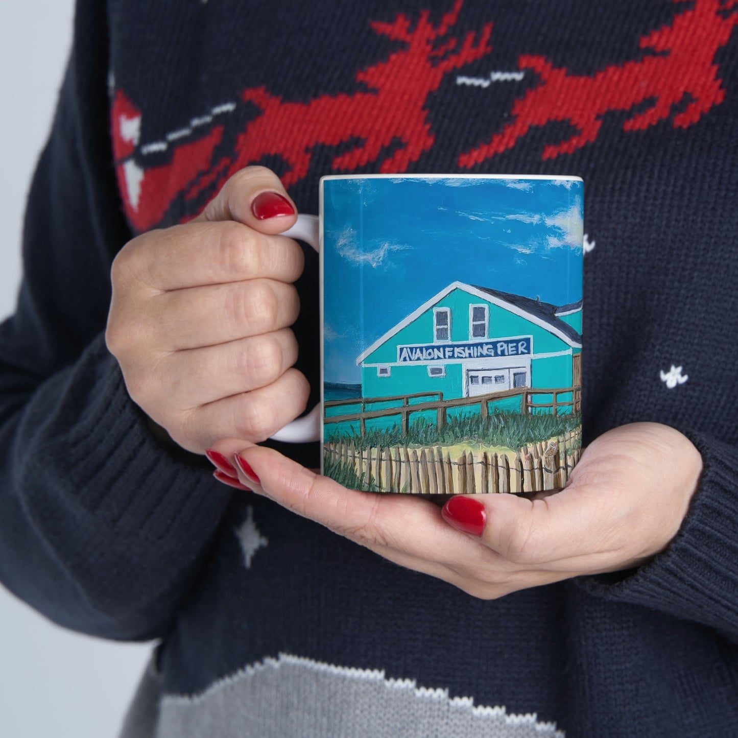 Avalon Pier Ceramic Mug