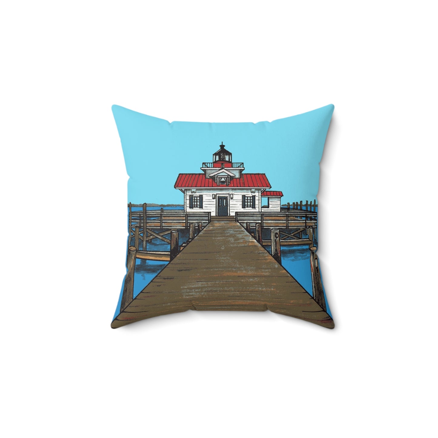 Roanoke Marshes Faux Suede Pillow
