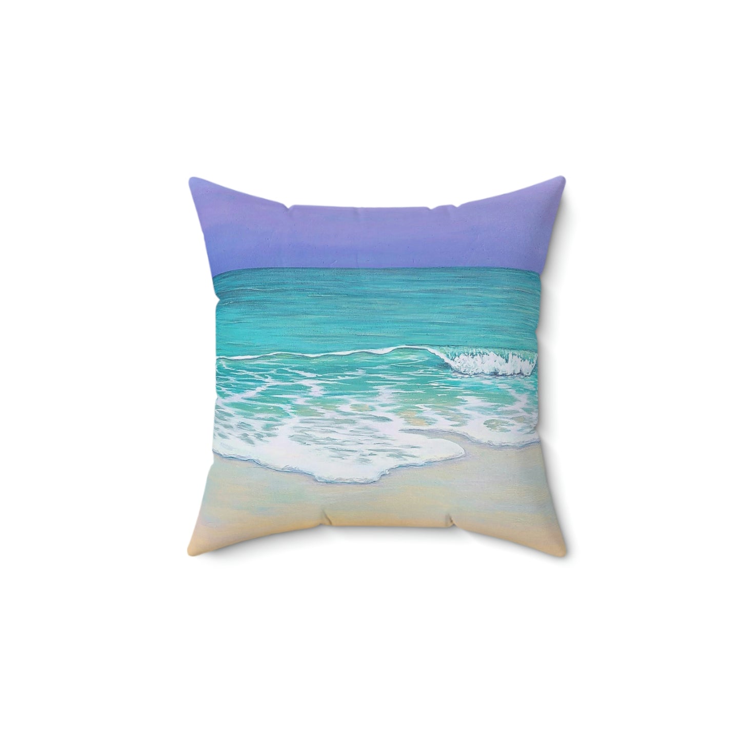 Sunset on the Beach Suede Pillow