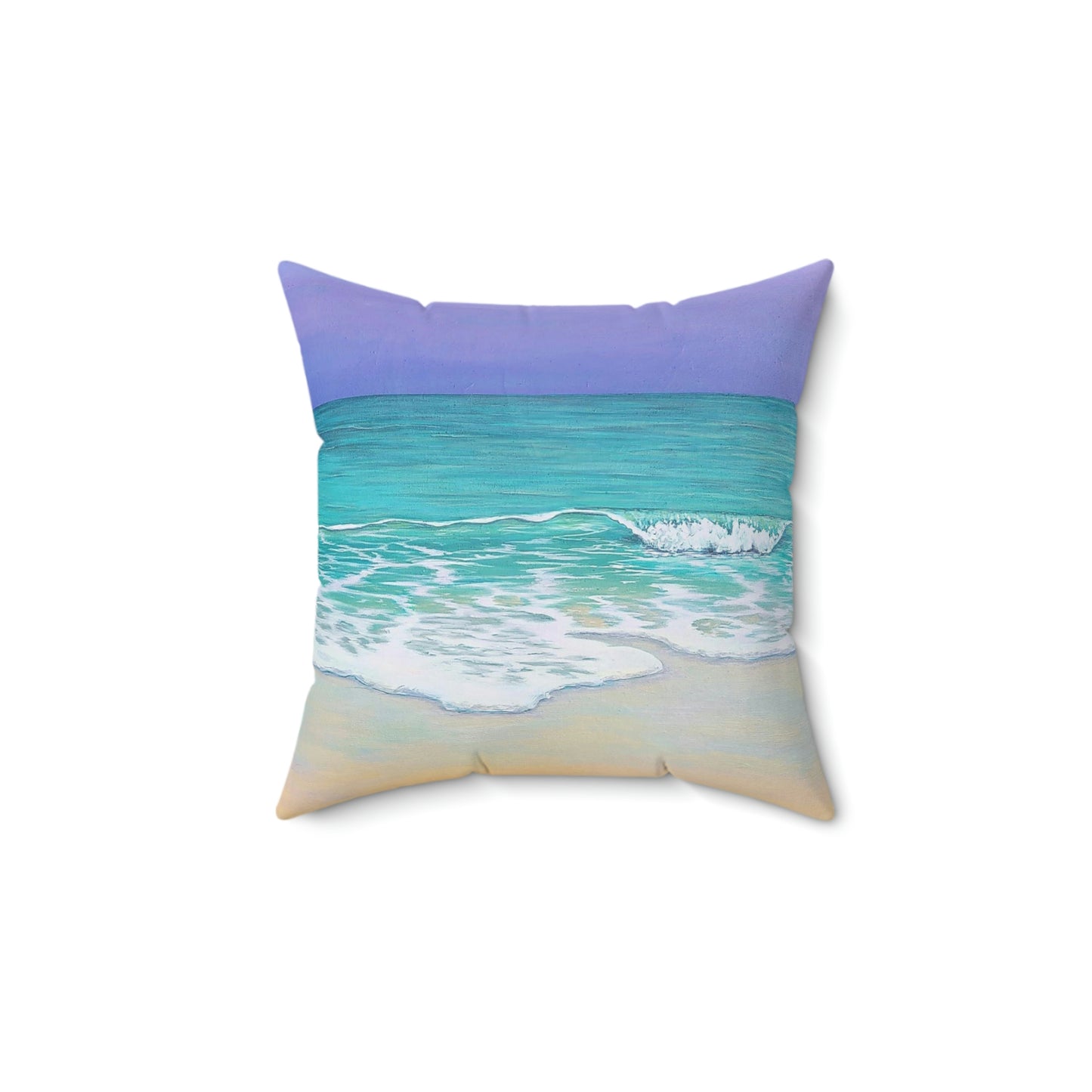 Sunset on the Beach Suede Pillow