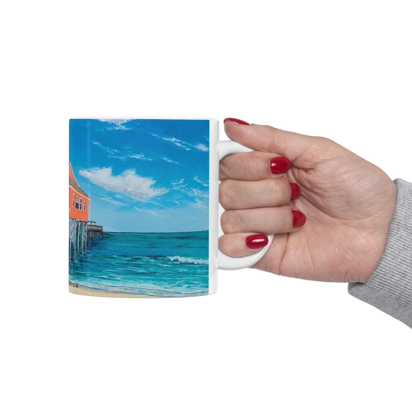 Rodanthe Pier Ceramic Mug