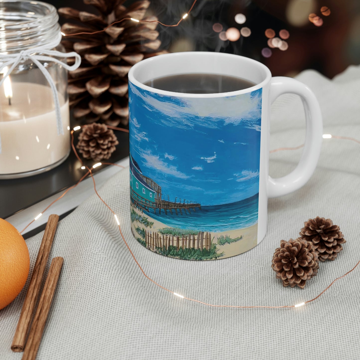 Avalon Pier Ceramic Mug