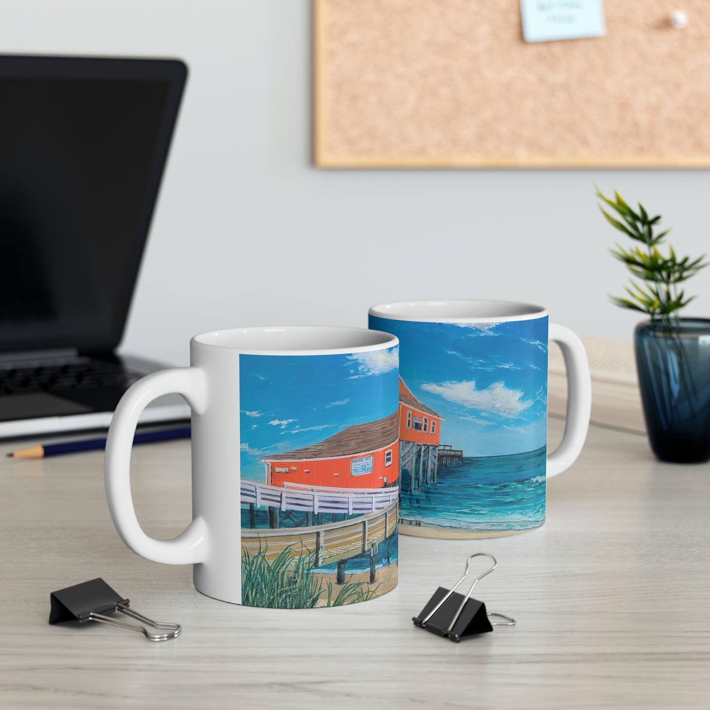 Rodanthe Pier Ceramic Mug