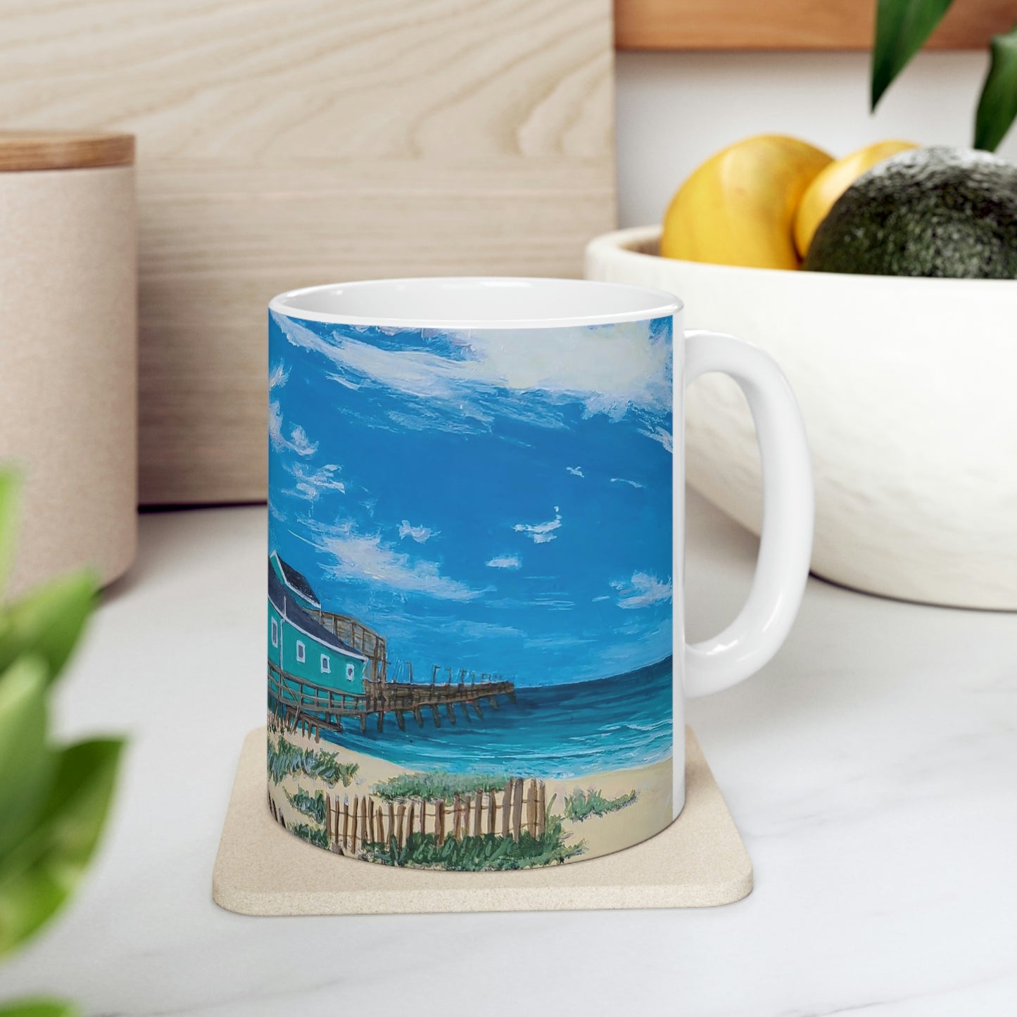 Avalon Pier Ceramic Mug