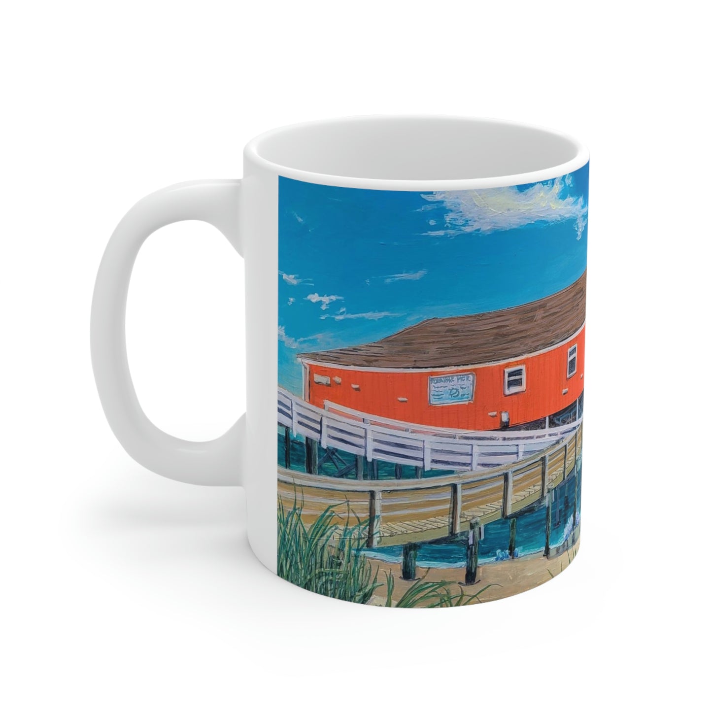 Rodanthe Pier Ceramic Mug