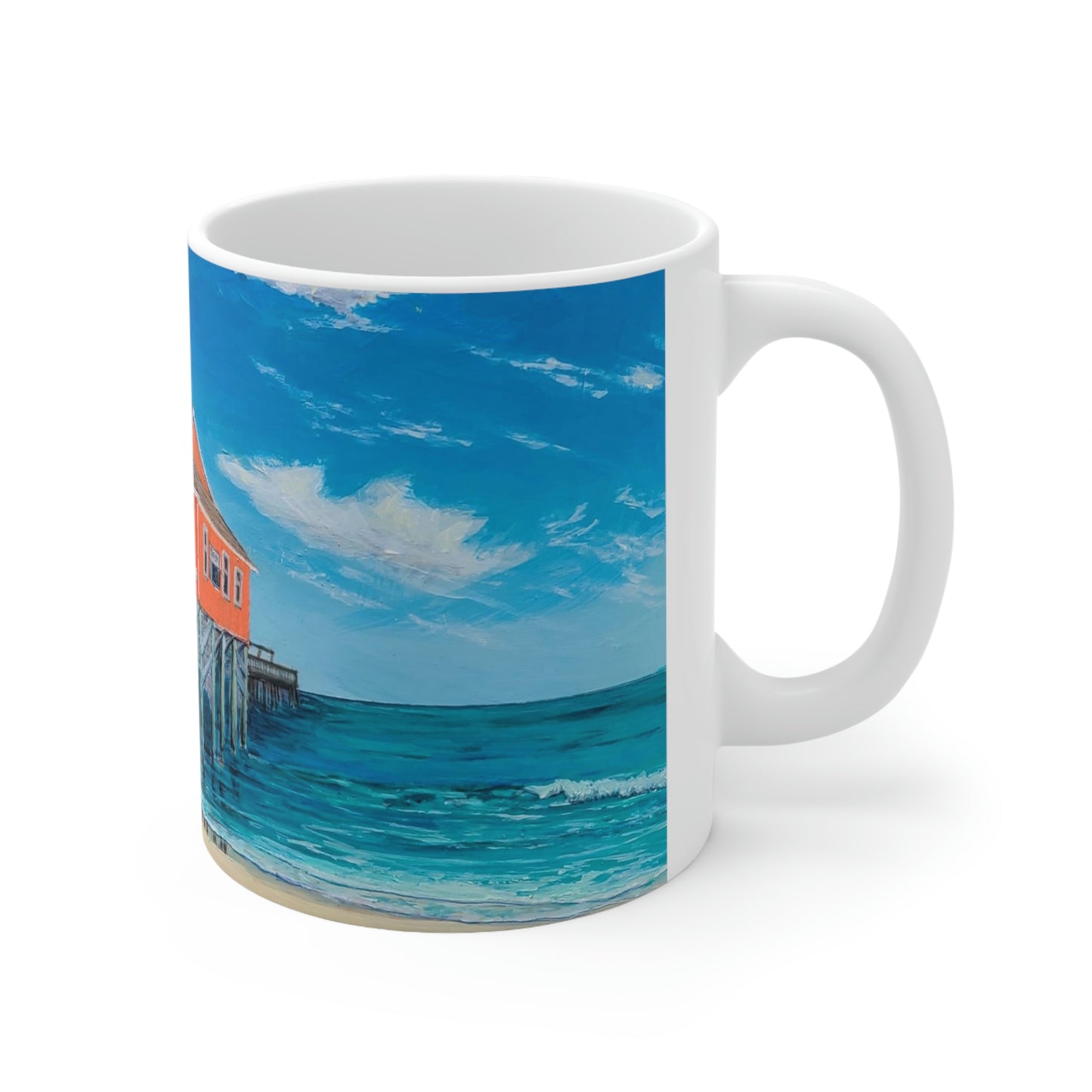 Rodanthe Pier Ceramic Mug