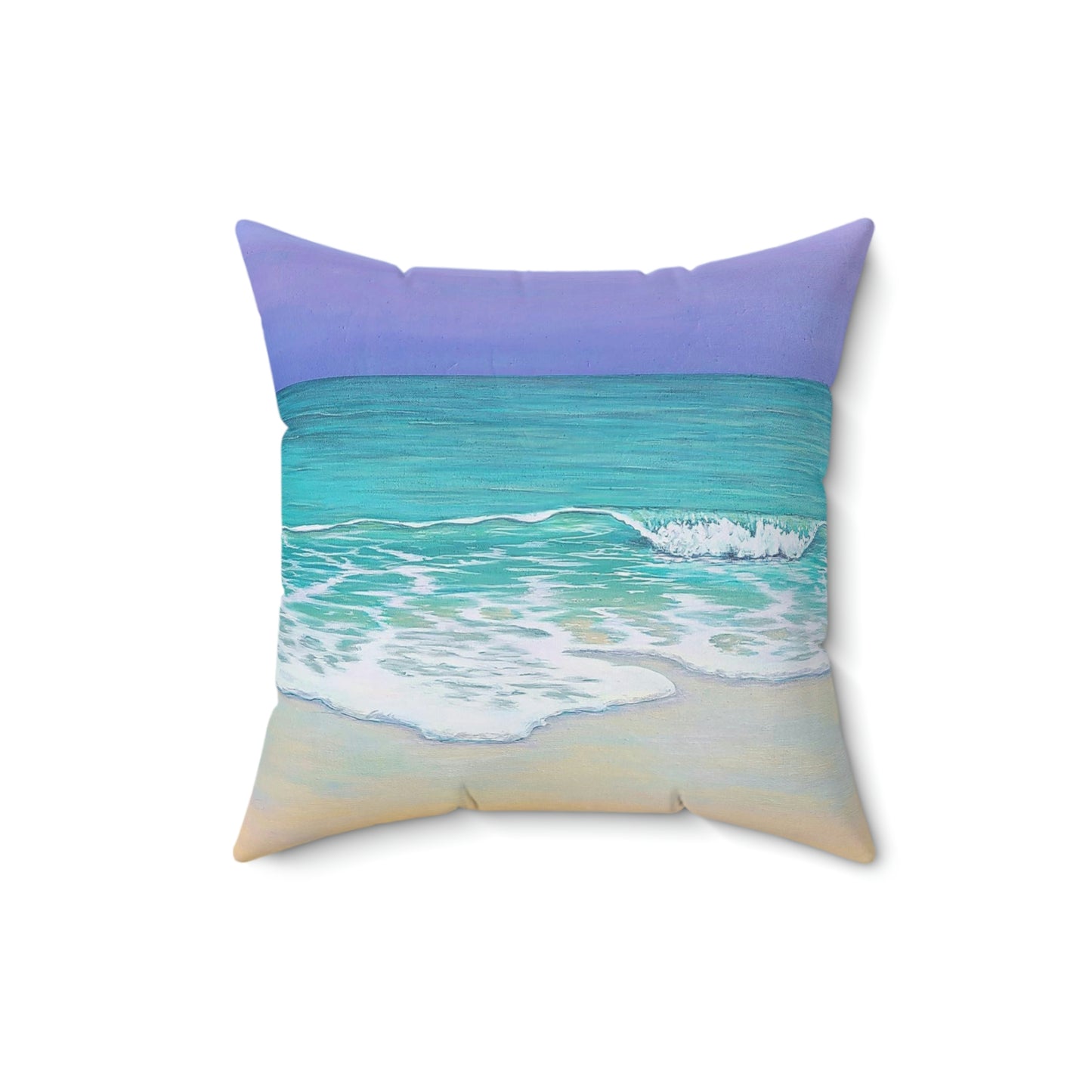 Sunset on the Beach Suede Pillow