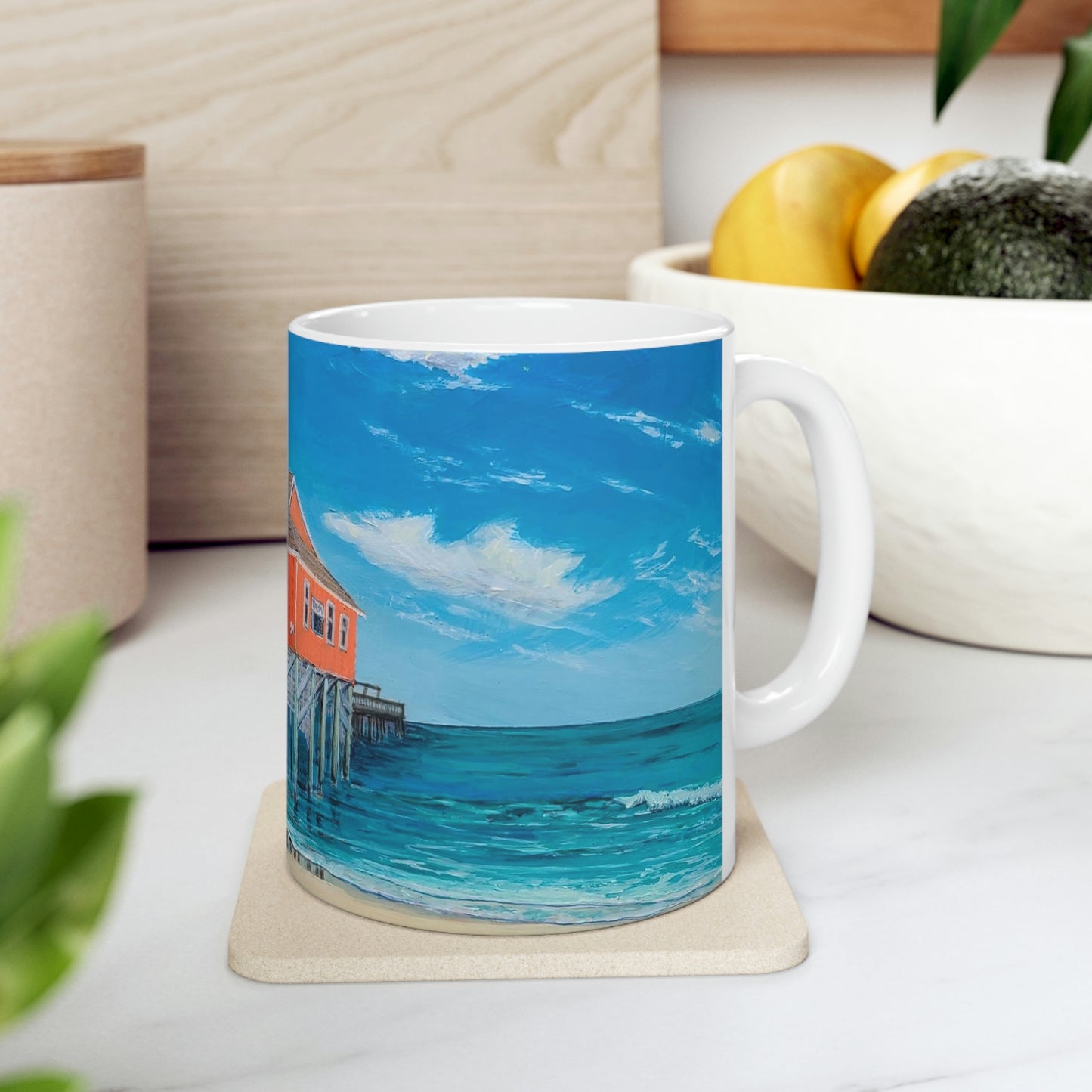 Rodanthe Pier Ceramic Mug