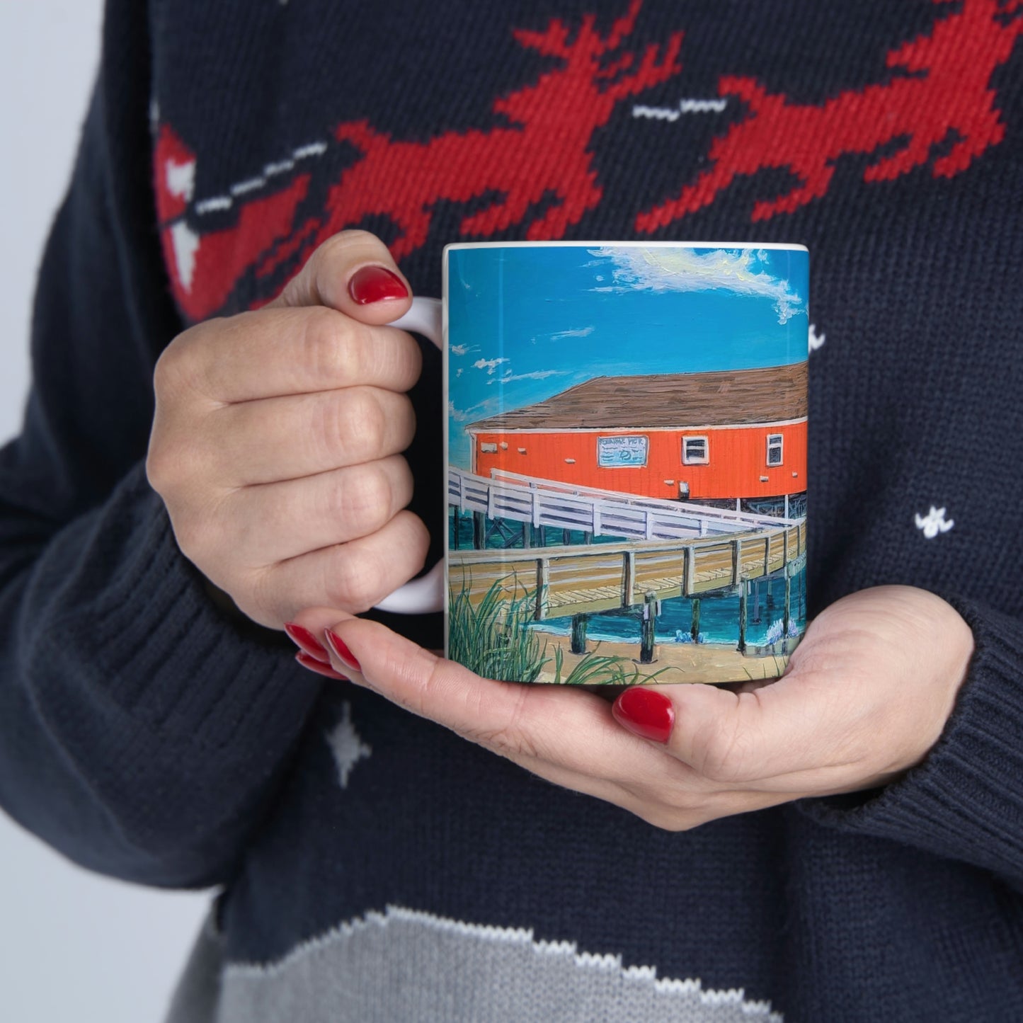 Rodanthe Pier Ceramic Mug