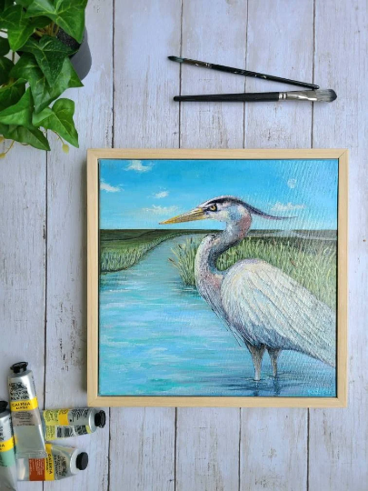 Heron in the Marsh