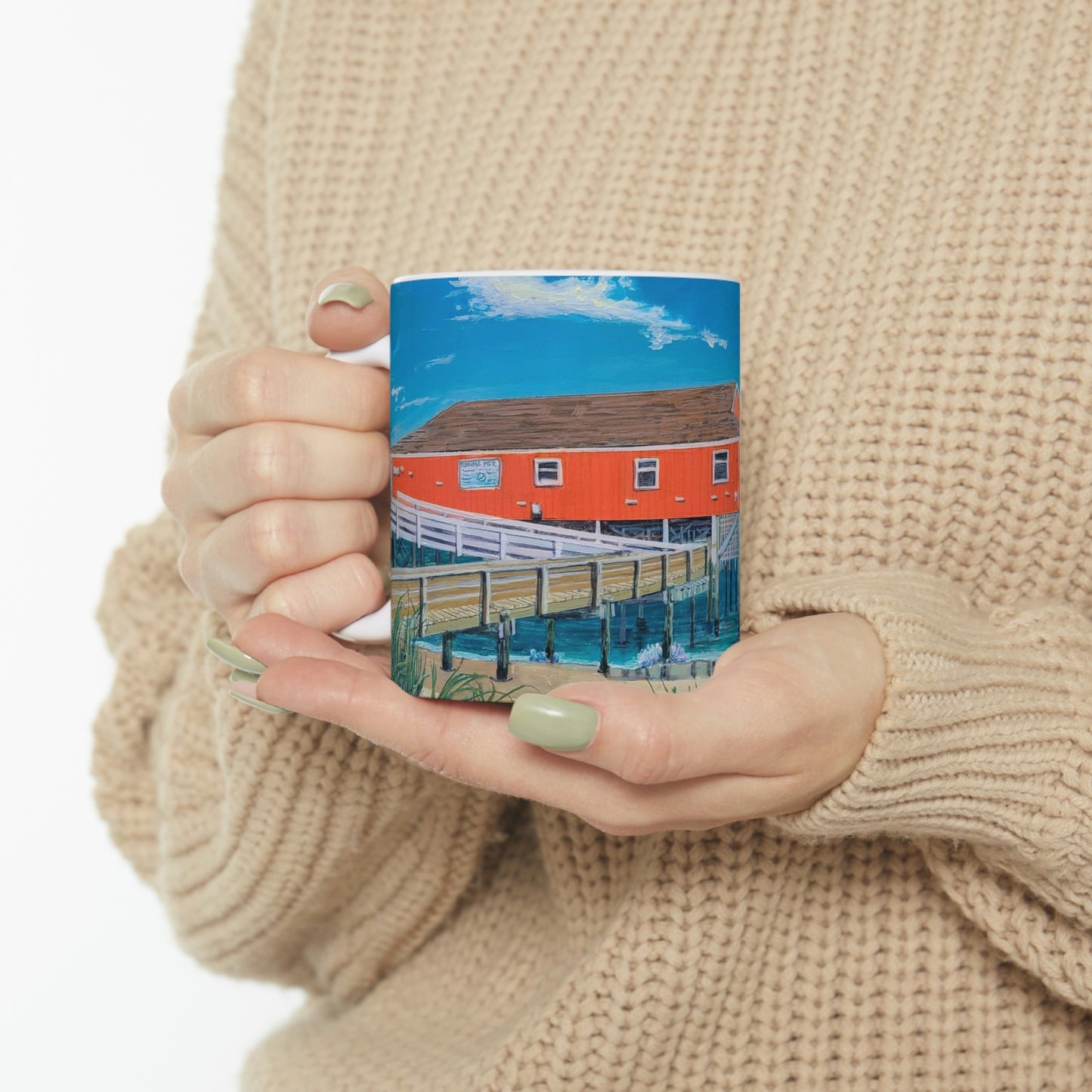 Rodanthe Pier Ceramic Mug