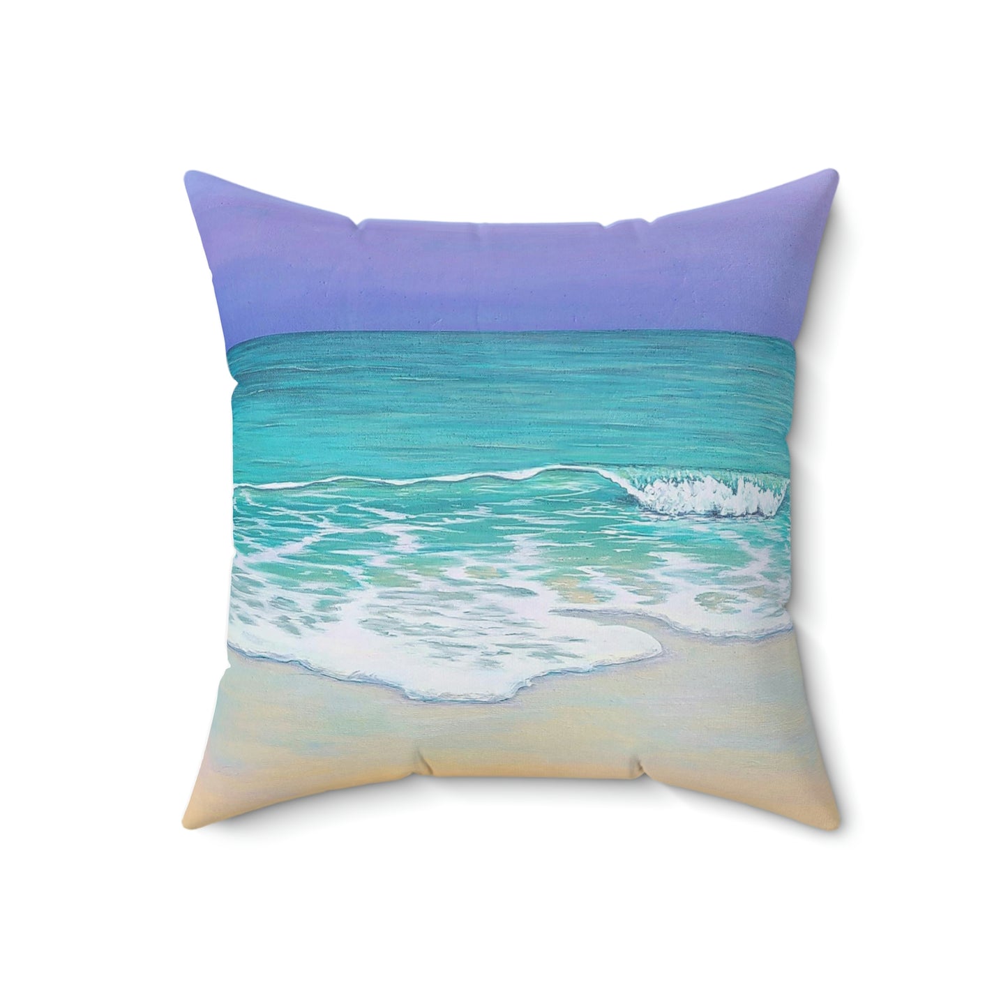 Sunset on the Beach Suede Pillow