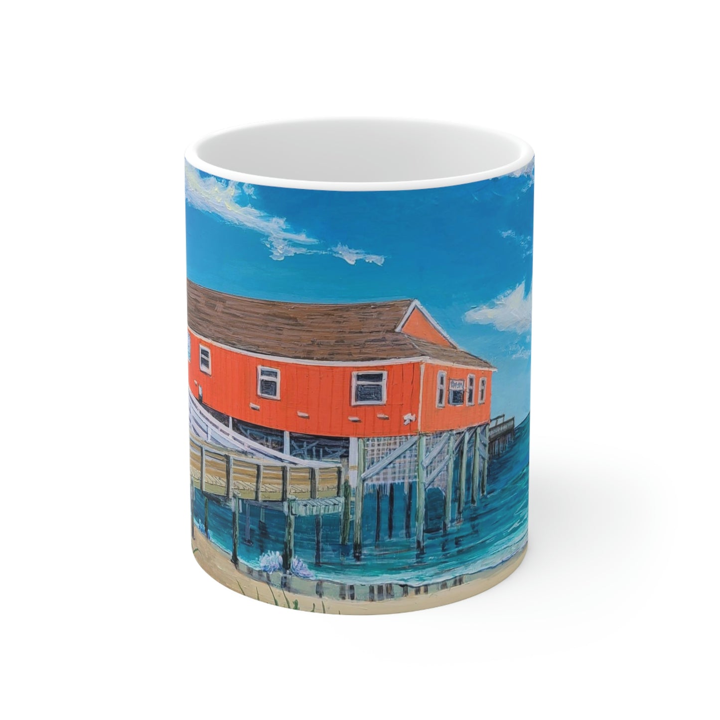 Rodanthe Pier Ceramic Mug